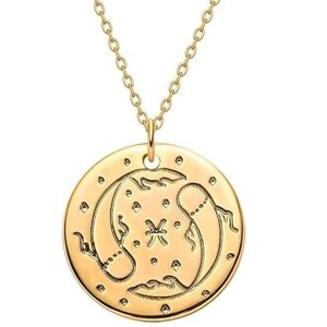 Pisces Disc Coin Necklace